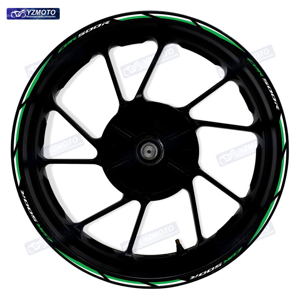 For Honda CBR500R CBR 500R Motorcycle 17 Inch Front Rear Wheel Racing Decal Reflective Decorative Hub Stripe Rim Stickers