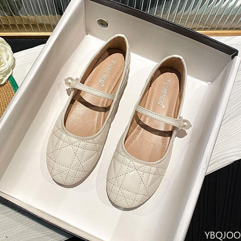 Мода 2025 Туфли с круглым носком и мелким вырезом Высококачественные Модные женские балетки Повседневные Легкие Дышащие Нескользящие Женские туфли