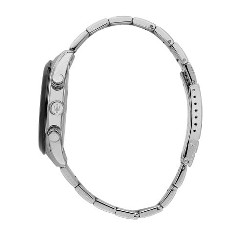 Maserati Men's Attrazione Quartz Watch with Luminous Dial and Hands, 5ATM Water Resistance, 43mm White and Silver, Business Style, R8853151004, Offici