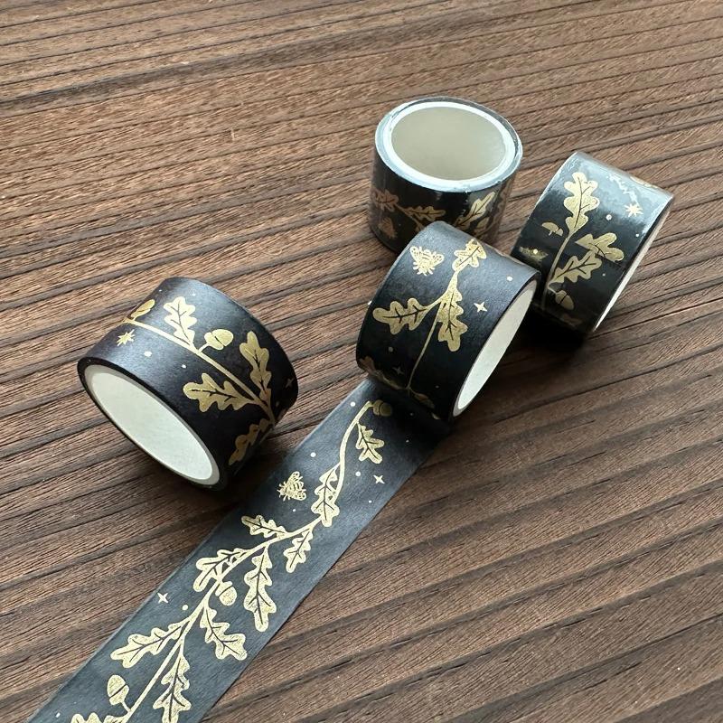 Ретро Ваcи Лента Серия с Золотой Фольгой Узор Искусство DIY Ручной Аккаунт Коллаж Подарочная Декорация Студенческие Канцтовары Крафт Лента