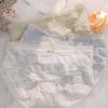 Women's Briefs Pleated Lace Thin Seamless Silk Antibacterial Underwear