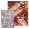 Manicure Ornaments Christmas Nail Stickers DIY Nail Charms Christmas Nail Decals Colorful   Lady