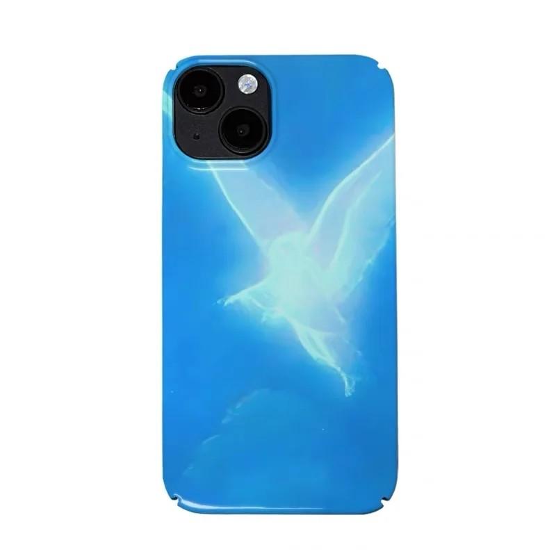 Роскошный Clmj Ins Корейский Красный Арт Тень Чехол для Телефона для iPhone 17 16 15 14 13 12 11 Pro Max Plus Air Глянцевая Пленка Жесткая ПК Крышка