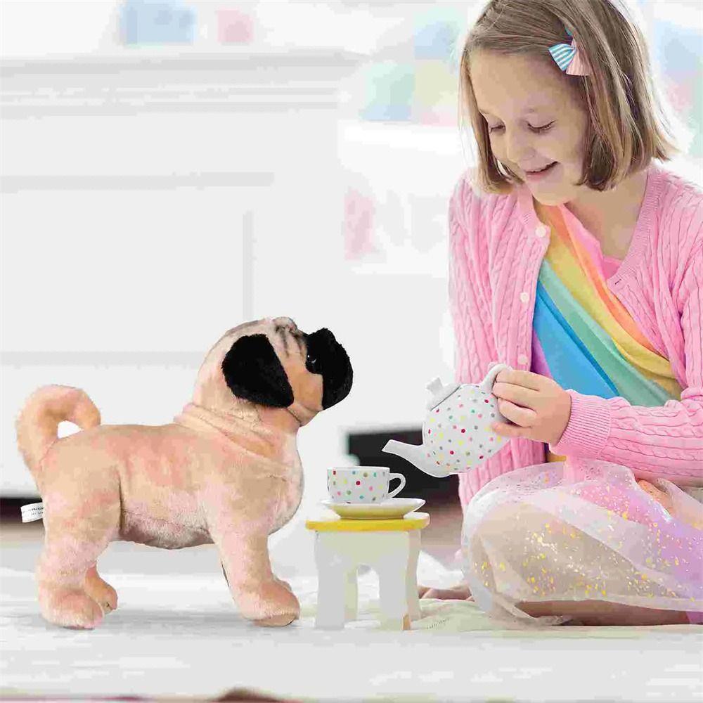 Gifts 33cm Lifelike Dog Stuffed Toy Realistic Plush Dog Plush Toys Stuffed Animals Pug Dog Plush