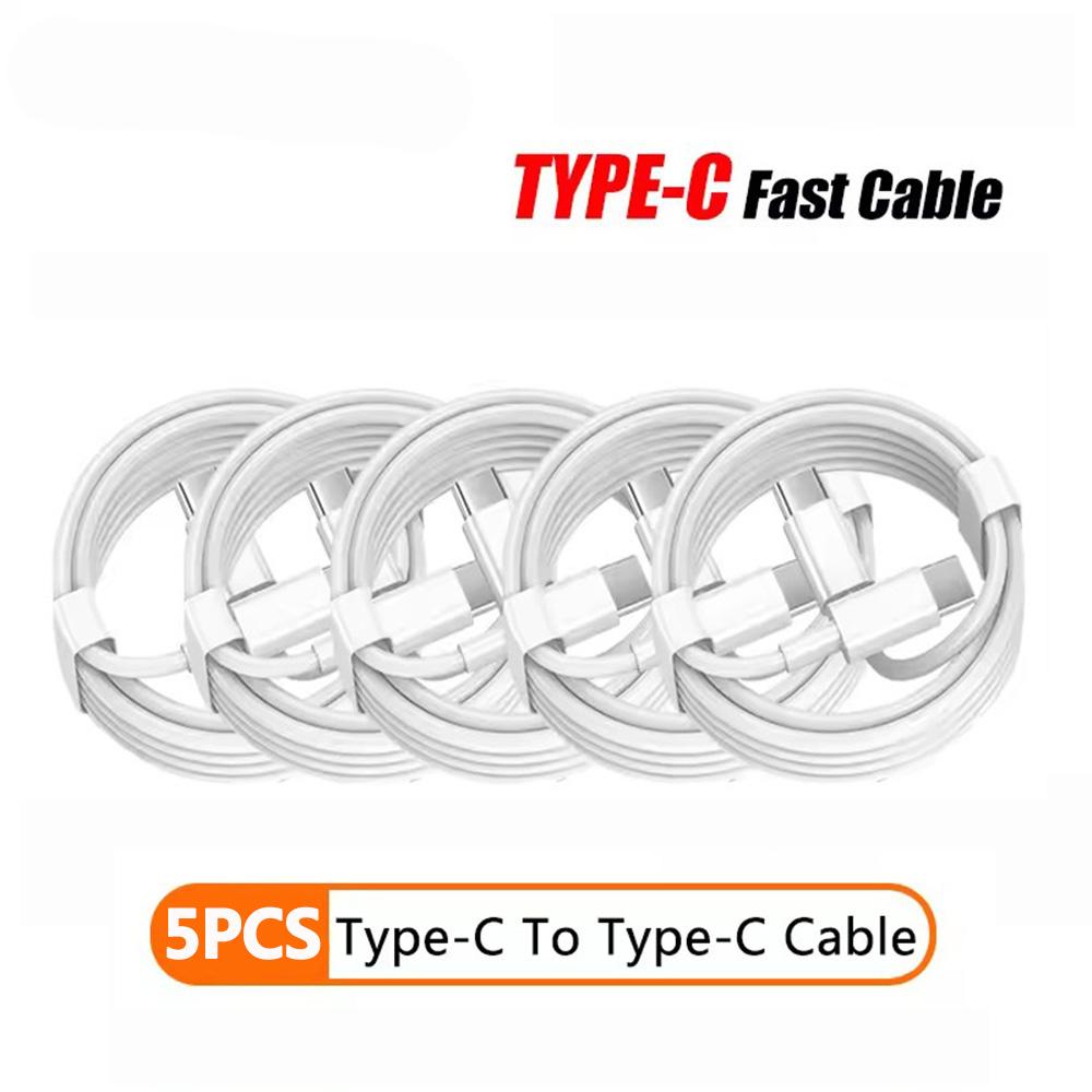 5-10Pcs Type C to Type C PD Fast Charging Cable For Phone 15 16 Huawei Xiaomi Samsung Type C Weaving Cable Accessories Data Line