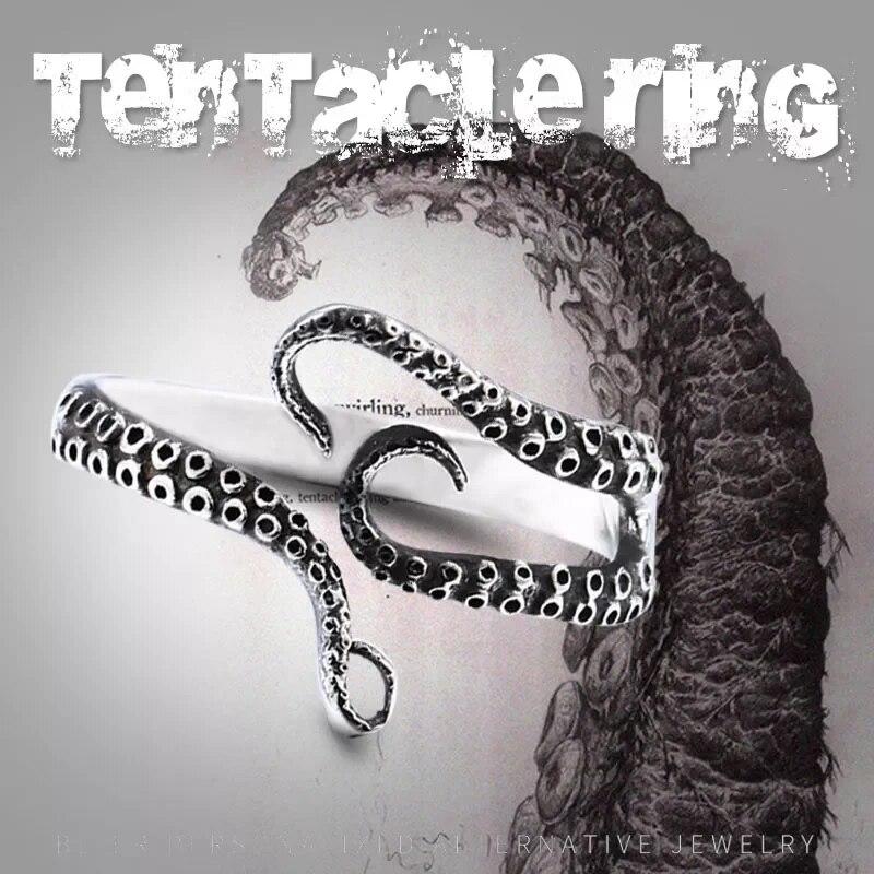 Антикварные модные мужские кольца Череп Осьминог Викинг Кальмар Волк Тигр Медведь Овца Свирепые животные Ретро Панк Ювелирные изделия Прямая доставка