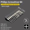 50mm Phillips Screwdriver Bit PH00/PH0/PH1/PH2 1/4” Hex Shank Magnetic S2 Steel Cross Head Screw Driver Bits Hand Power Tools