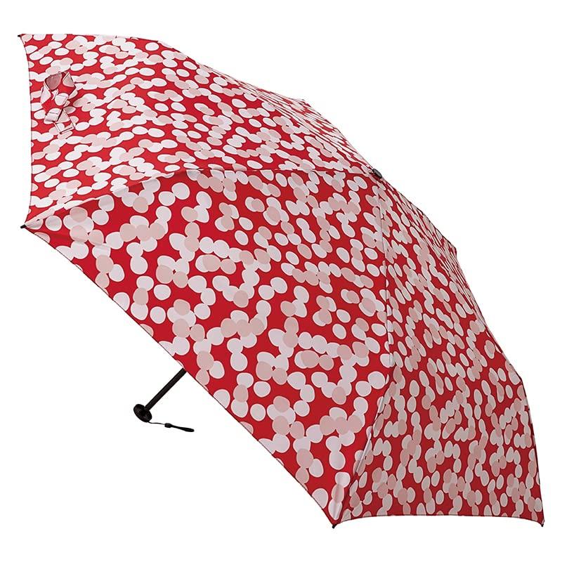 3 seconds urawaza UV cut folding umbrella 55cm 10262 red dot
