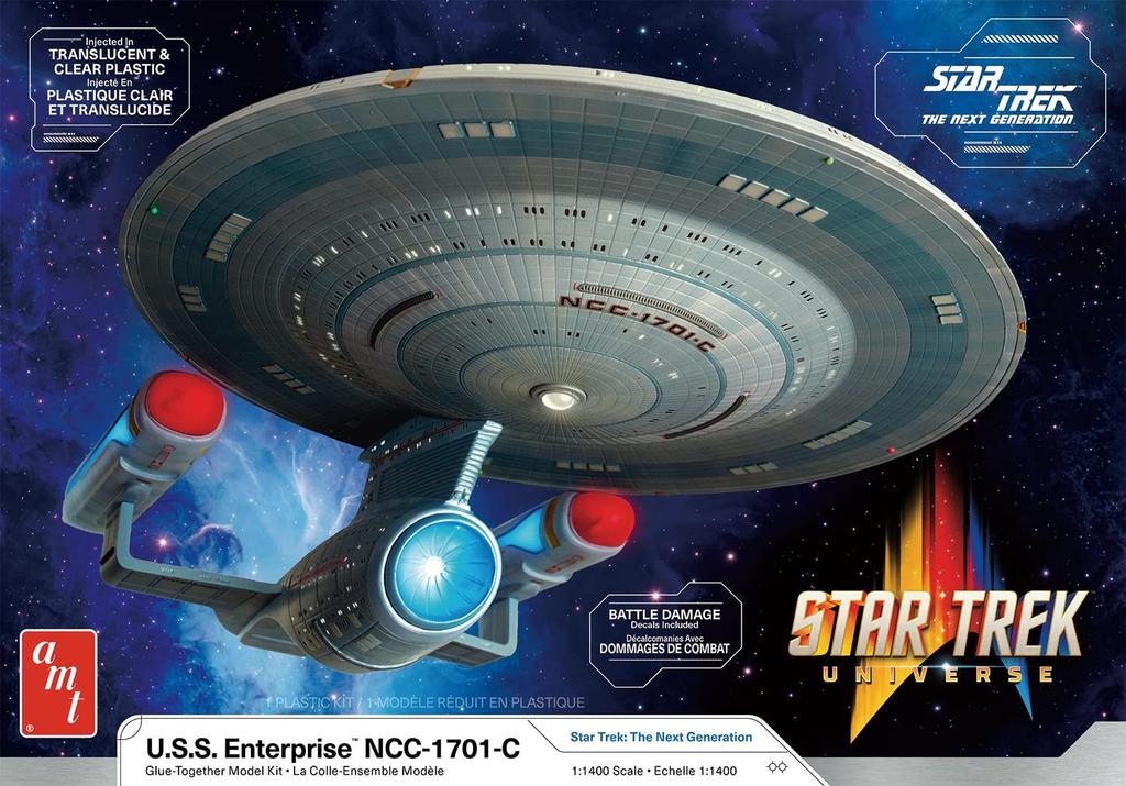Platz AMT Star Trek Enterprise Scale Plastic Model AMT1332 U.S.S. NCC-1701-C 1/1400