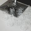 25Pcs Plastic Bobbins Sewing Machine Bobbin Embroidery Bobbins with Case Transparent Sewing Machine Bobbins Spools Clear