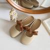 Bow Soft Bag Head Half Slippers Women's Outer Wear 2025 New Lazy One-pedal Flat-bottomed Cool Slippers Women
