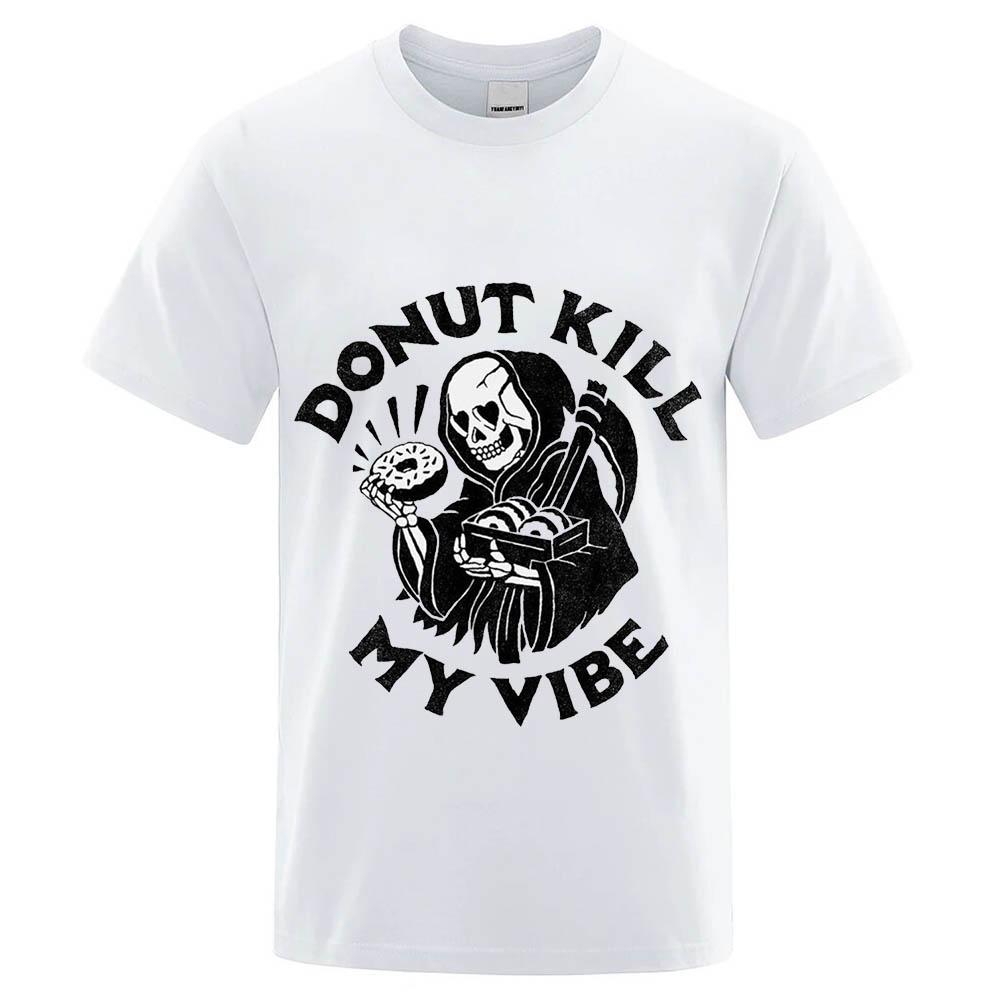 Футболка с изображением черепа на Хэллоуин, мужская повседневная футболка свободного покроя с короткими рукавами, мужская футболка в стиле хип-хоп, удобная верхняя часть b