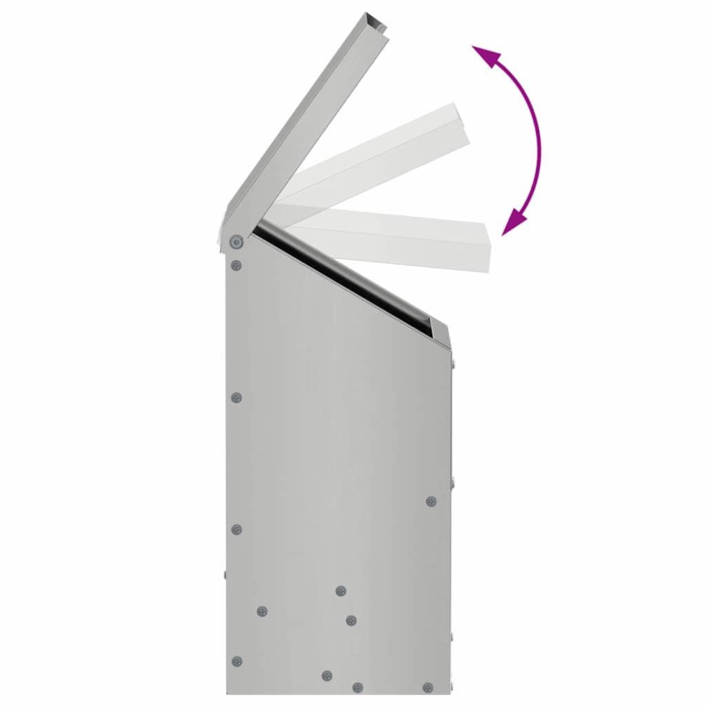 Chicken Feeder Silver 21 x 16 x 33 cm Galvanized Steel