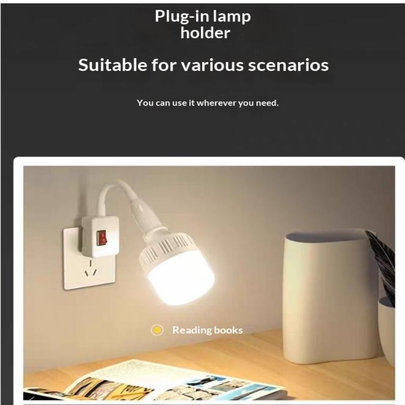 Versatile E27 Lamp Socket with Toggle Switch Ideal for Home Lighting