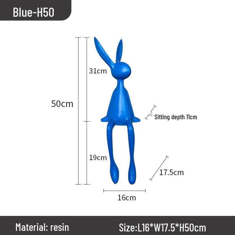 Современная фигурка кролика премиум-класса: Роскошное креативное украшение для дома или ресторана