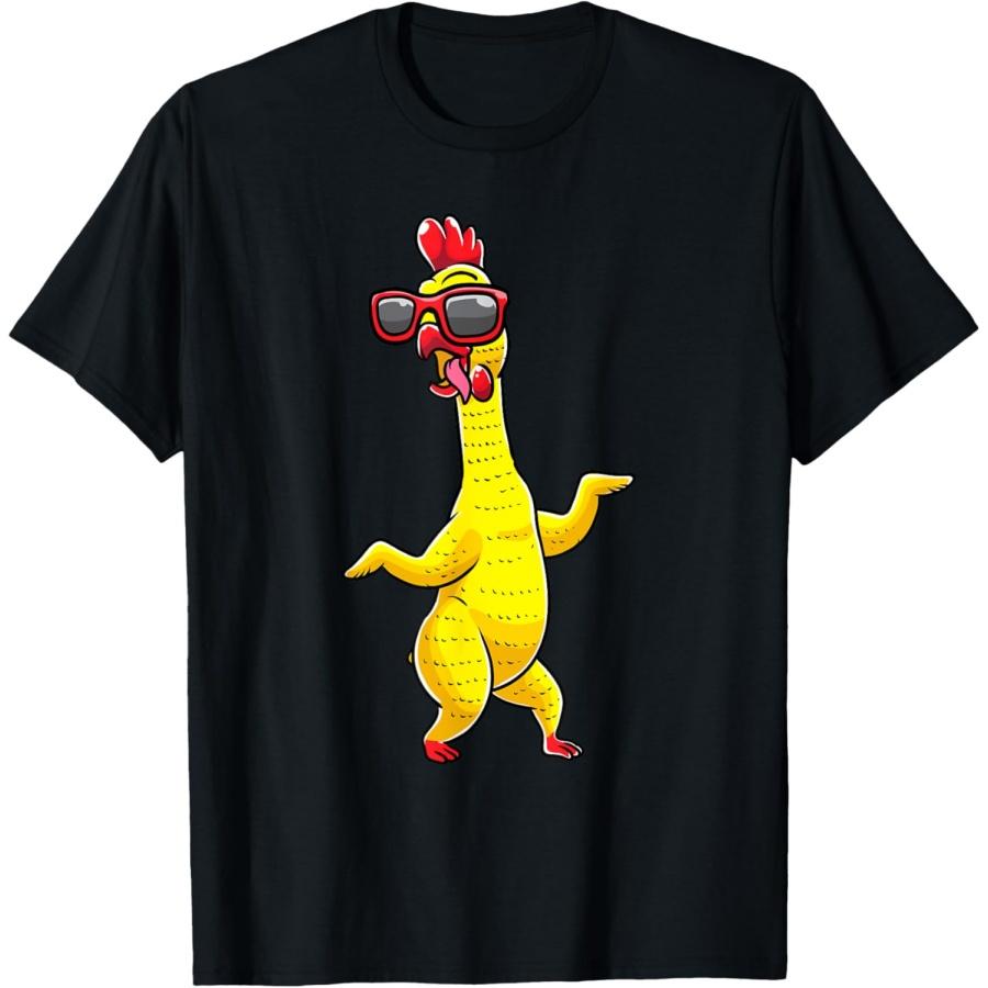 Rubber Chicken Dancing Party Funny Kids Men Women Girls T-Shirt