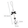 Black Butterfly Y2K Phone Strap Gothic Style Mobile Keychain Lanyard  Women Girls