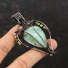 Подвеска из ларимара, медная проволока, обернутая подвеской, высококачественный драгоценный камень, ювелирные изделия ручной работы, медные украшения, титановые бусины, подвеска, подарок для мамы