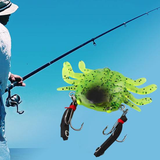 4.5CM/6G 6.5CM/13G Fishing Soft TPR Lure Crab Shrimp Squid Bait Octopus Trolling Swimbait Bass Freshwater Saltwater Fishing Jig Bait