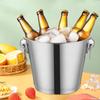 Ice Bucket Container Holder Stainless Steel Multifunction Wine with Handle for Party Kitchen