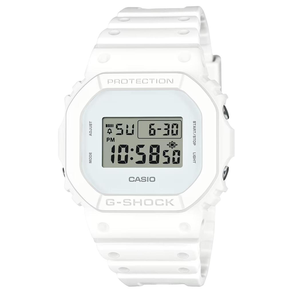 Casio 5600 Часы с кварцевым механизмом и полимерным ремешком Мужские часы Серый циферблат DW-5600WW-7JF