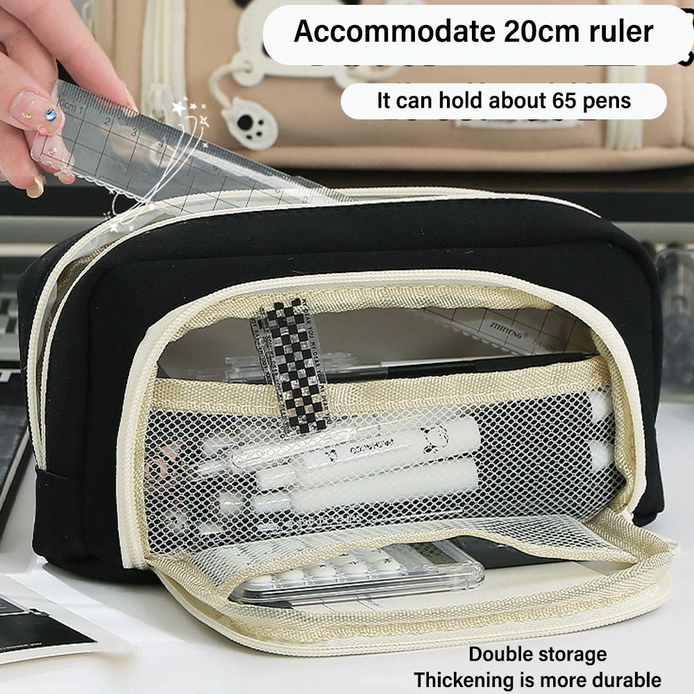 Пенал большой вместимости, двухслойный органайзер для ручек, креативный пенал, подарок