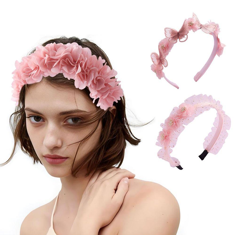Fashion Butterfly Flower Headbands Handmade Hair Jewelry Hairband Girls Women Lady