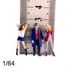 3 шт. 1:64 Расписные Фигурки Людей Диорама Фигурка Персонажа Мини Женщины Мужчины