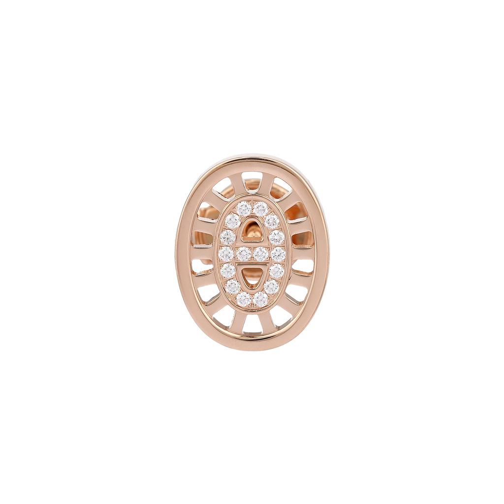HERMES Diamond Stud Earrings Women's Rose Gold H222521B00