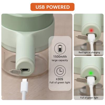 4 в 1 ручной электрический измельчитель пищевых продуктов, беспроводной набор овощерезок, измельчитель овощей и мяса