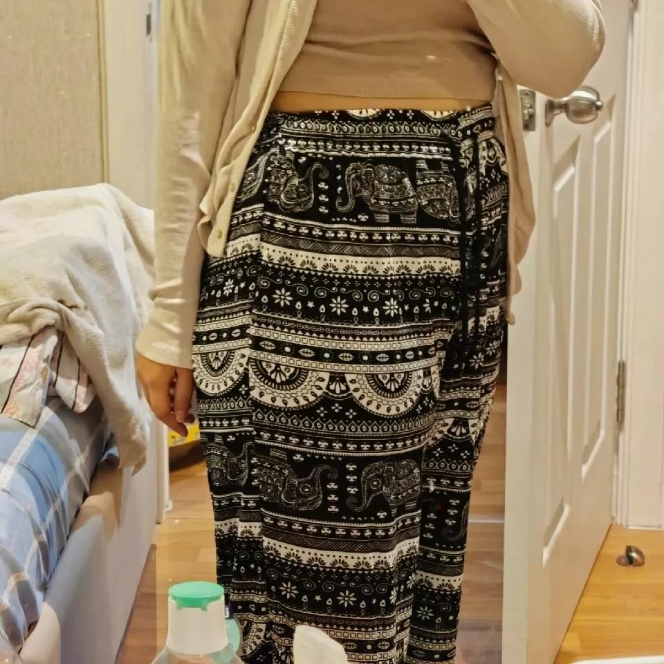 Elephant Pants Men Women Unisex Plus Size High Waist Summer Thailand Thin Straight Trousers Casual Streetwear Bottoms Clothing Fashion