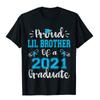 Футболка Proud Lil Brother Of A 2023, забавная футболка для выпускников 21 класса, повседневные топы, рубашка, хлопковые мужские футболки, повседневные брендовые футболки
