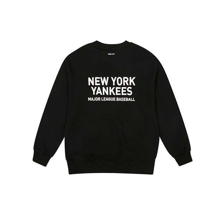 MLB Свитшоты New York Yankees Унисекс Черные С круглым вырезом Умеренные Обычные 31MT21941-50L