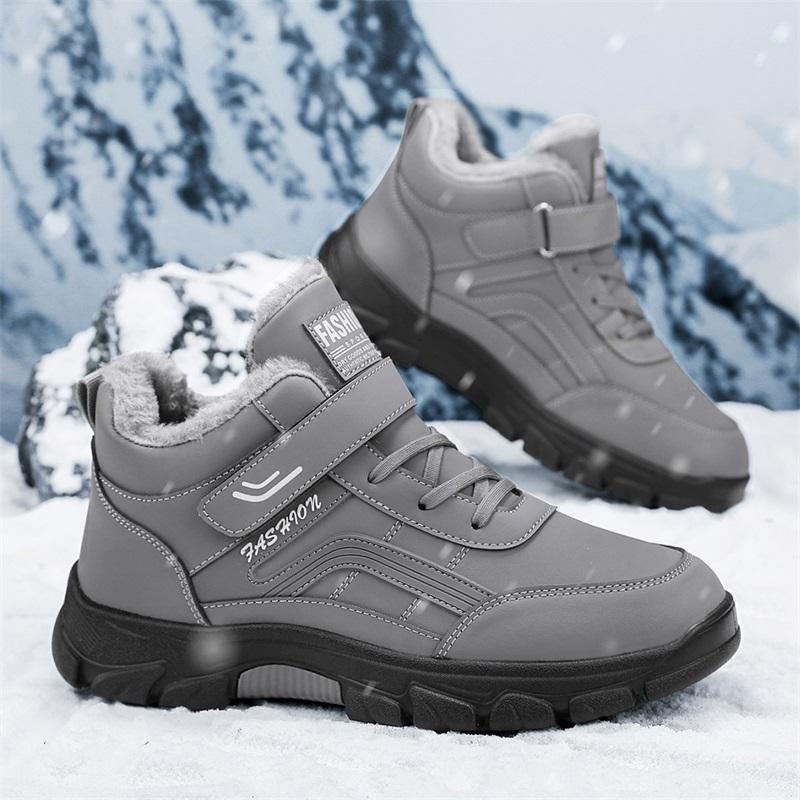 Ботинки мужские для активного отдыха Мужская обувь Мужские зимние ботинки Походные ботинки Ботинки из мягкого плюша теплые Мужская рабочая хлопковая обувь Обувь большого размера 48