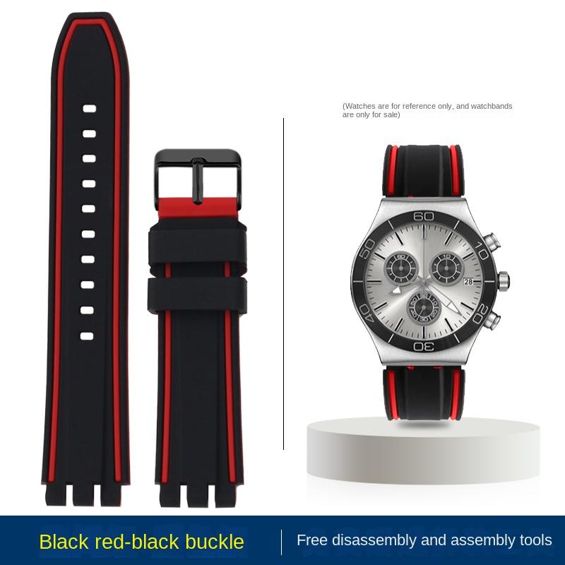 5 цветов Для Swatch резиновый ремешок для часов 19мм 20мм 21мм YCS YAS YGS YVS454 451 YVS420 435 Мягкий спортивный силиконовый ремешок для часов мужской женский
