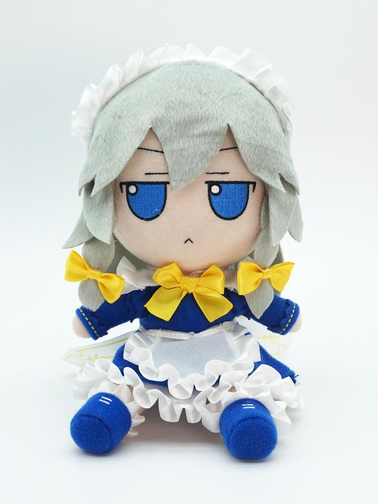 Touhou Project Izayoi Sakuya Plush Toy Fumo Inu Sakuya Plushie Figure Doll Lovely Cosplay Pillow Anime for Fans Birthday Gifts