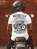 Summer Menwomen Oversized Tshirt Life Behind Bars Motorcycle Print Graphic Tee Sleeve Casual Streetwear Loose Fit Daily Top