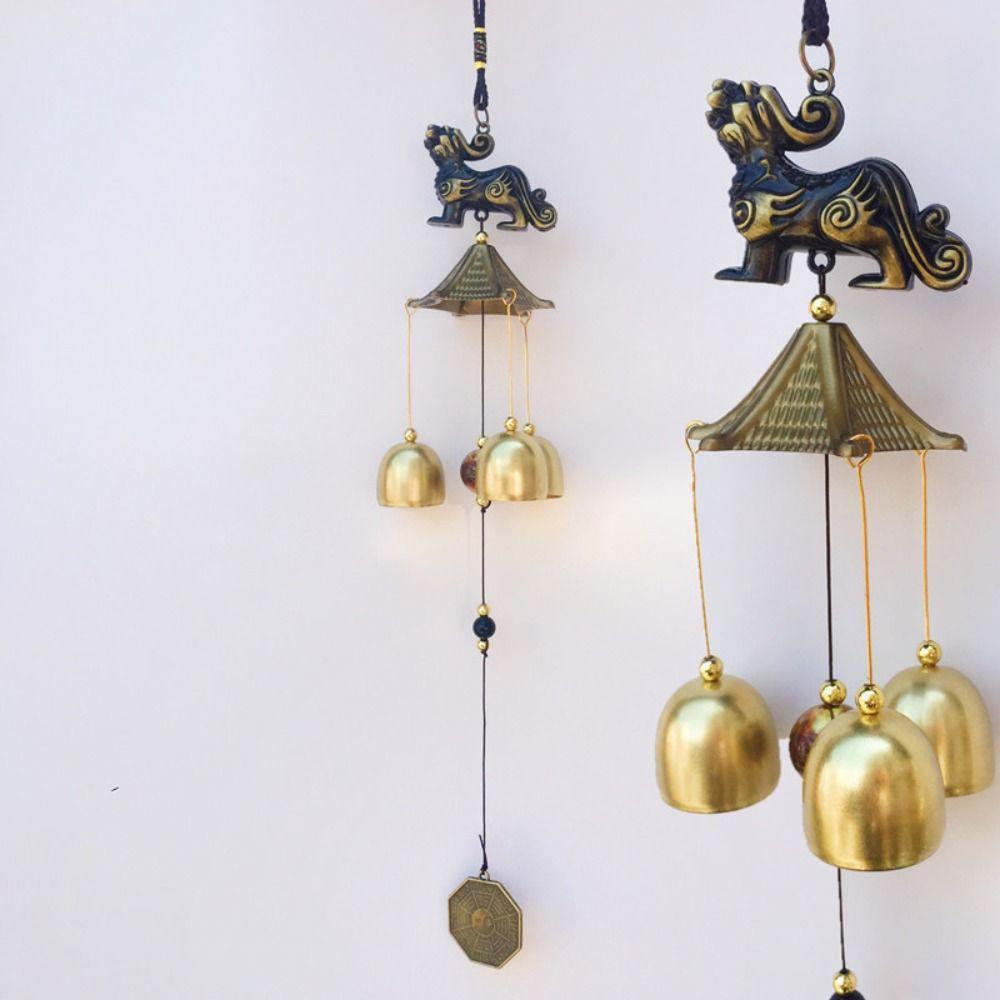 Copper Bells Hanging Ornament DIY Pendant Wind Chimes Outdoor Lucky Pendants