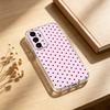 Clmj Чехол для телефона в горошек для Samsung S25,24,21,22,23,30,Ultra,20,Plus,Fe,Lite,Note Прозрачный чехол