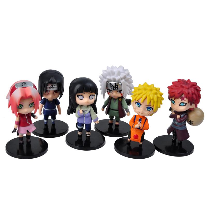 Фигурки Наруто Аниме Модель Узумаки Наруто Хьюга Хината Сакура Итачи Джирая Гаара Q Версия ПВХ Милая Кукла Дети Подарочные Игрушки