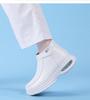 Women's Fleece-Lined Nurse Shoes: Soft Sole, Air Cushion Ankle Boots, Thick Sole, Height-Increasing, Winter Medical Work Shoes.