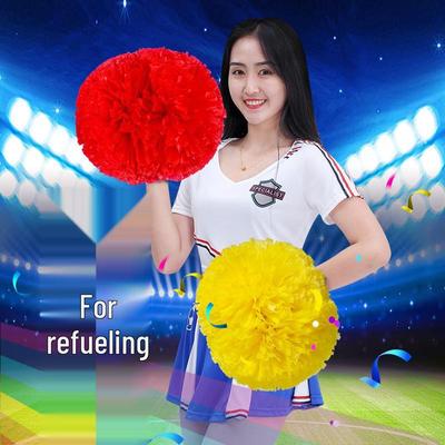 Большие матовые помпоны для чирлидинга с двухсторонними ручками