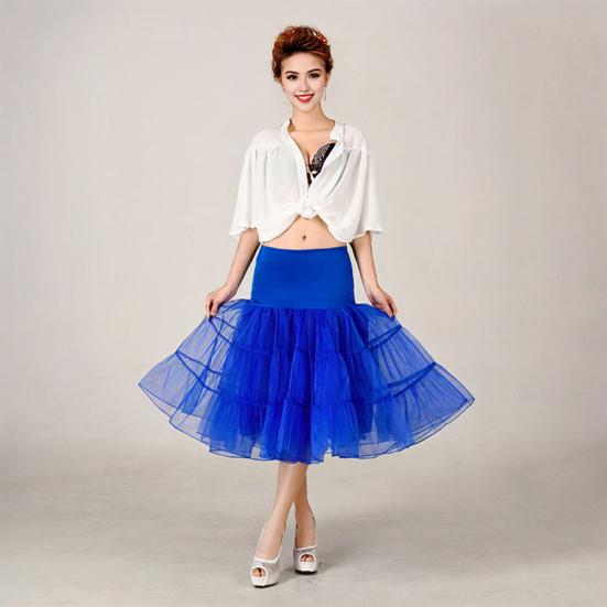 Женская летняя тюлевая юбка, винтажная однотонная юбка-трапеция с высокой талией, гладкая юбка с внутренним слоем, украшение для вечеринки