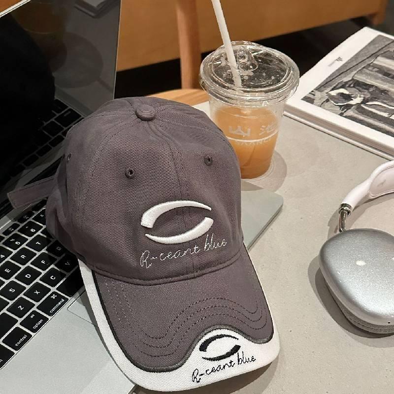 R-ceant Синяя Повседневная Бейсболка Хлопковая Вышитая Солнцезащитная Шляпа Для Стильных Взрослых
