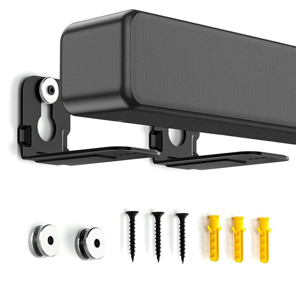 2pcs Metal Sound Bar Mounts Anti-Drop Sound Bar Shelf Speaker Wall Bracket for Samsung/Sony/LG
