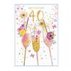 Simon Elvin Isabel Garden 40th Birthday Greetings Card (Pack of 6)