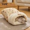 Cozy Cat Bed for Indoor Use Plush Sleeping Bag, Soft Pet Cave Bed, Fluffy Warm Bag Furry Companions Puppy Sack, Washable Snuggle Pouch Kittens