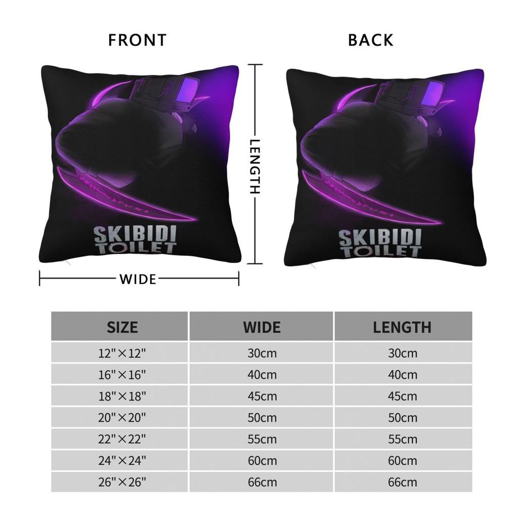 Skibidis Toilets Printed Pillowcases Cushion Cover Pillow Covers Soft And Sweet Home Decorations Square Multi-Size
