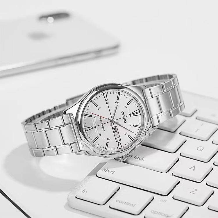 Casio Мужские часы стандартной серии Серебристые MTP-V006D-7C MTP-V006D-7C