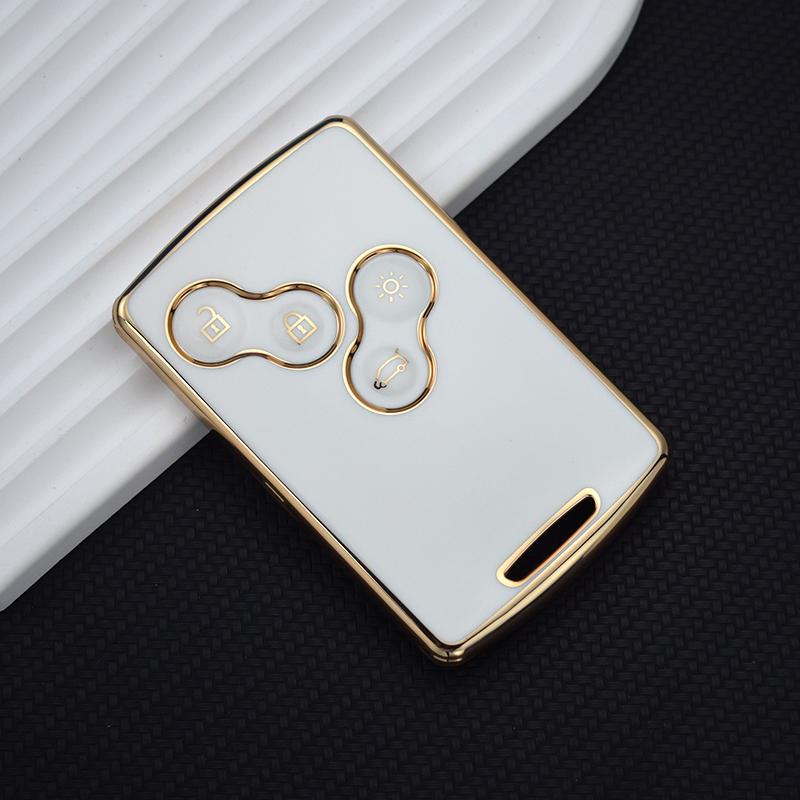 Чехол для ключей из ТПУ с 4 кнопками, брелок для Renault Duster Captur Clio Logan Megane Koleos Scenic Nema Fluence Zoe, аксессуары